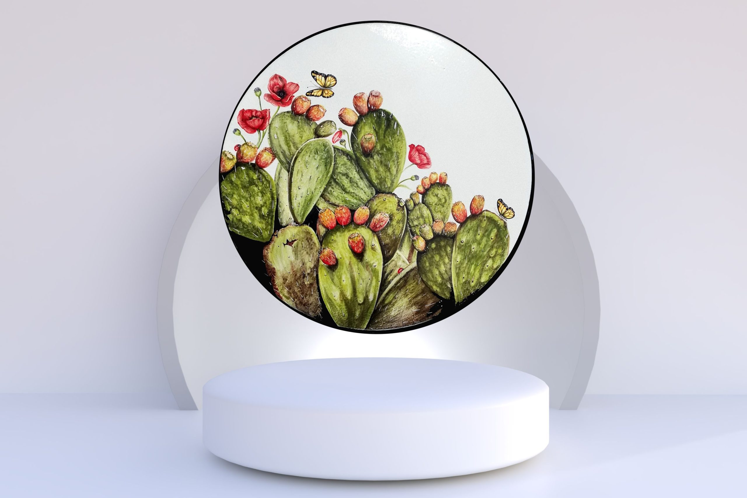 Troff Lav Taşı Masa Yuvarlak PNHZT1202